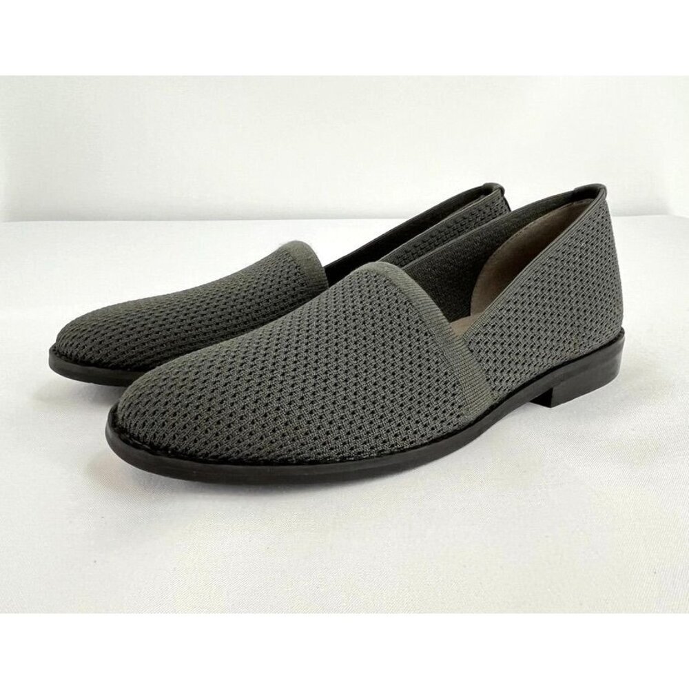 Eileen Fisher Demi Recycled Stretch Knit Loafer Size 6 Charcoal Gray  Slip On